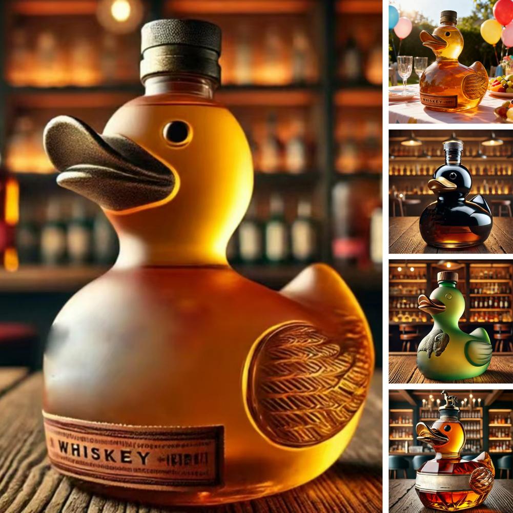 Glass Decanter Whiskey - Butelka na whisky w kształcie kaczki,