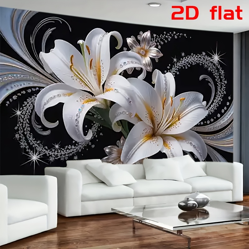 Luxury Lifestyle Items - Luksusowa gobelina z białymi liliami, dekoracja