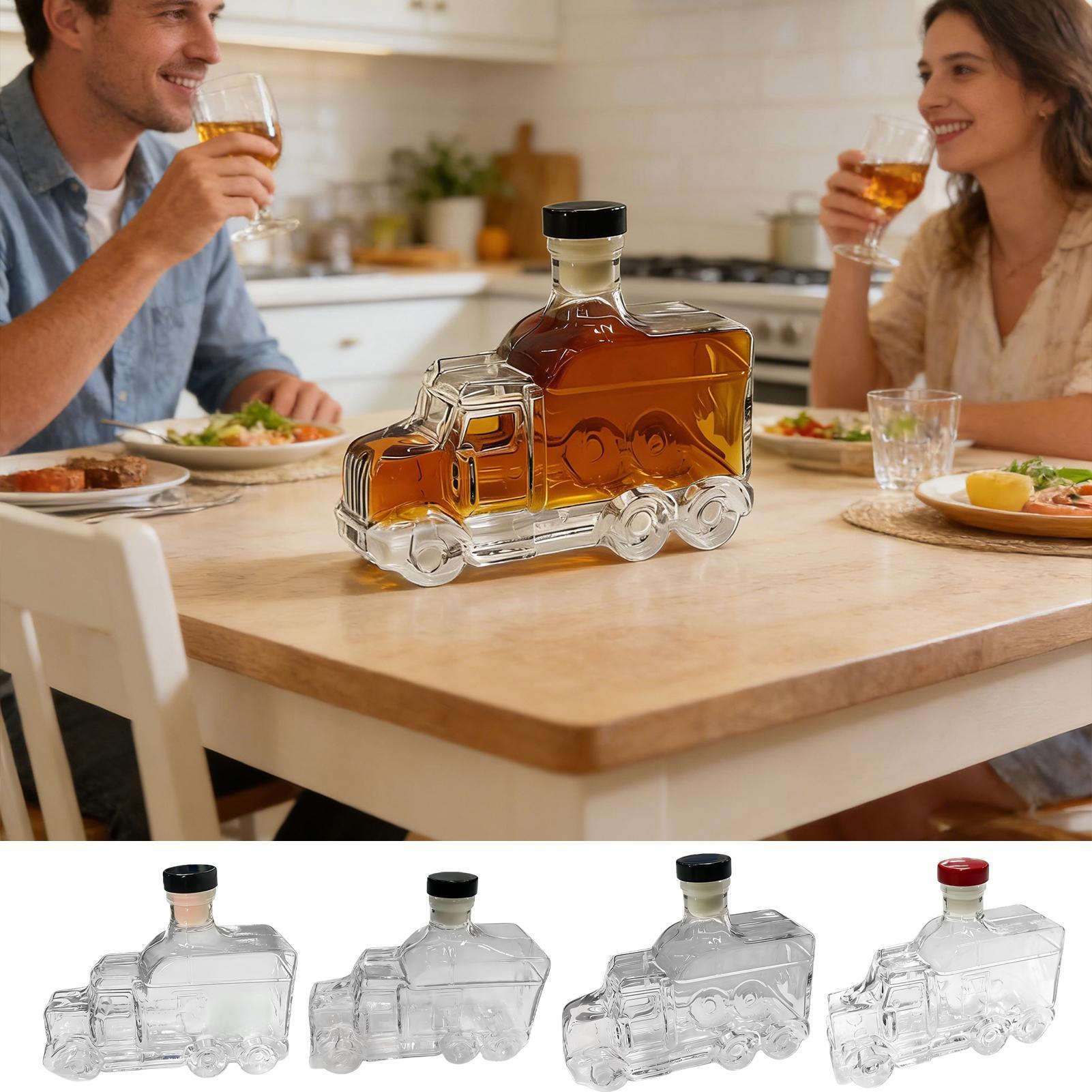 Glass Decanter Whiskey - Dekanter na whisky/biernik na alkohol 375