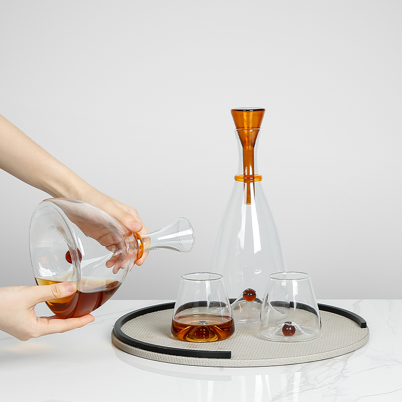 Glass Decanter Whiskey - Nowoczesny minimalistyczny szklany dekanter do domowego