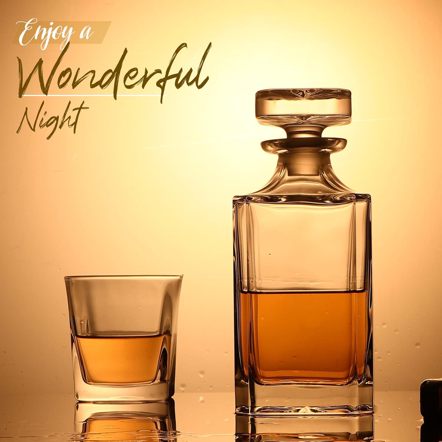 Glass Decanter Whiskey - Szklana karafka - karafka do whisky