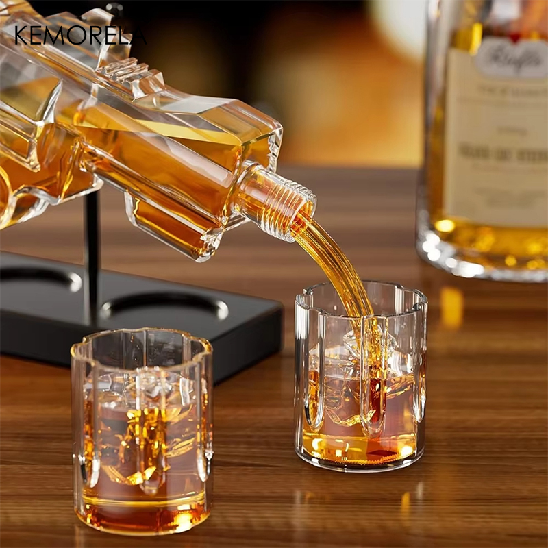 KEMORELA Rewolwer Szklana kara – Glass Decanter Whiskey recenzja i cena